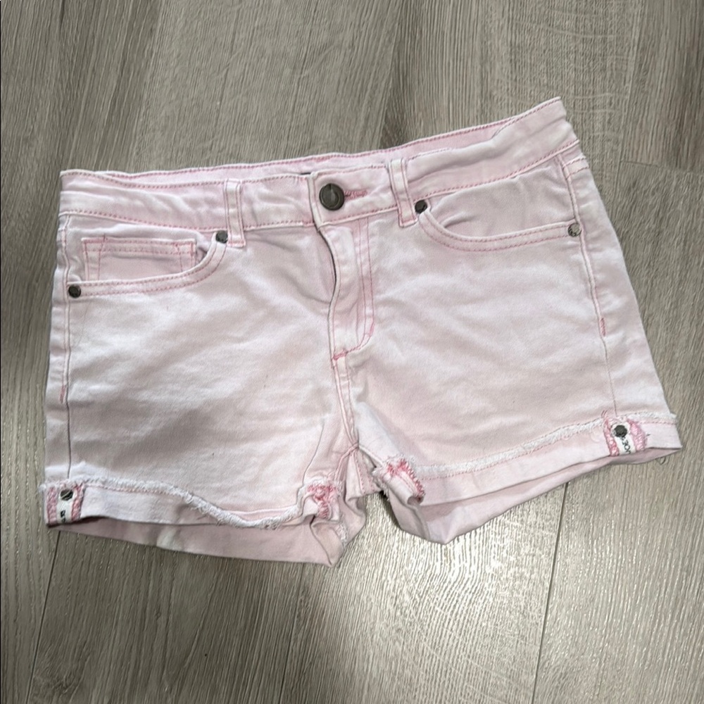 Pink Girls Denim Shorts